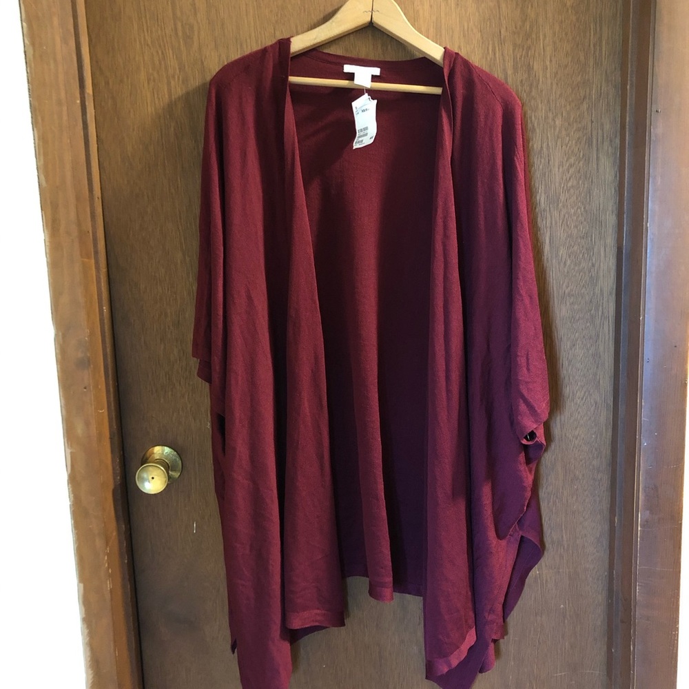 NWT H&M Maroon cardigan sweater